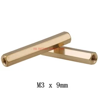 2021 vis tornillos para madera wood screws 50pcslot m3 x 9mm female thread brass standoff spacer spacing screws hex threaded