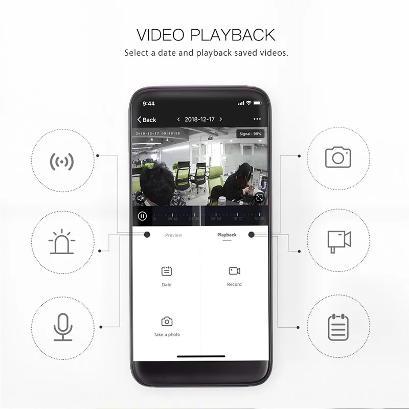 Ip-камера Digoo DG-Mini8 HD 1080P Беспроводная с поддержкой Wi-Fi и функцией ночной съемки |