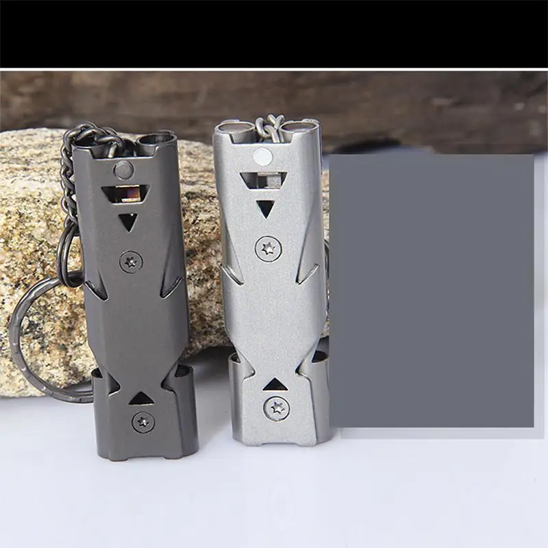 Mounchain 1 pc 150DB Stainless Steel Whistle with Key Chain Lifesaving Emergency SOS Encourage Outdoor Survival Tool | Спорт и