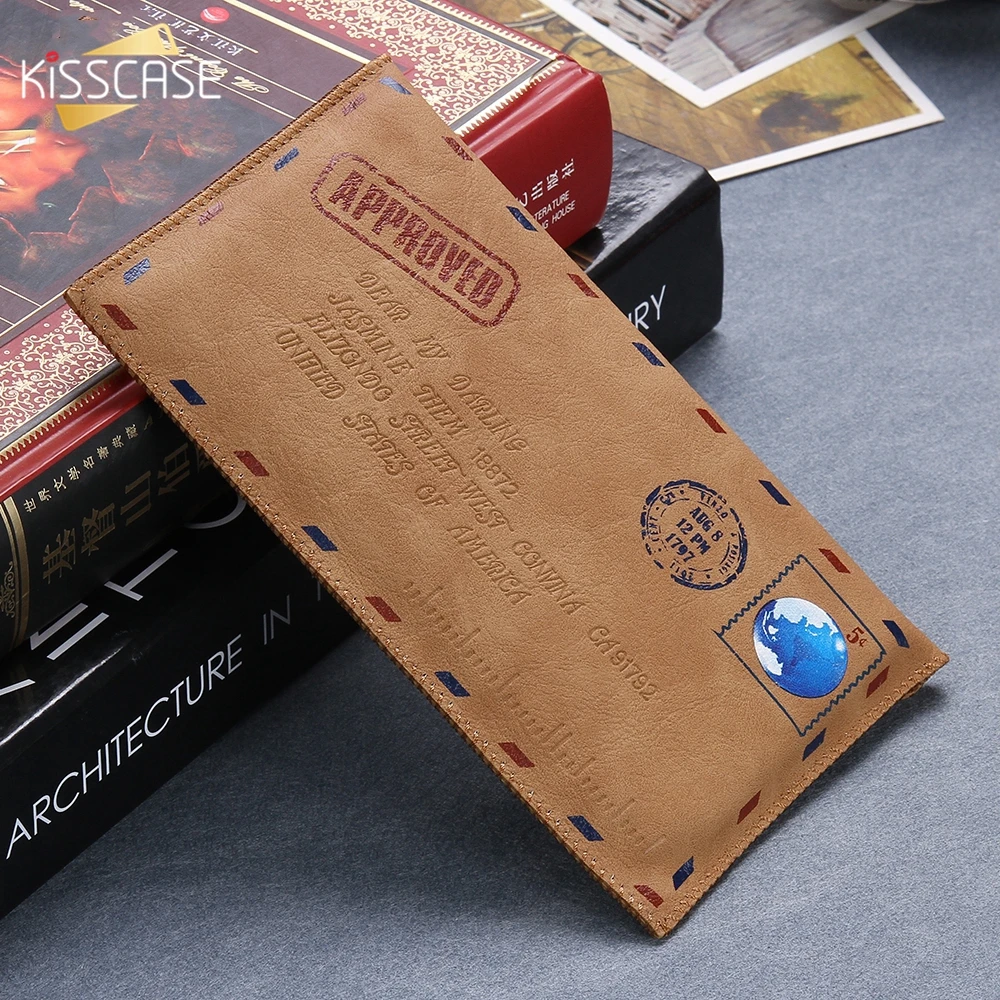 KISSCASE конверт ретро кожаный чехол для iPhone 4S 5S 6 6s оригинальный бренд телефон сумка