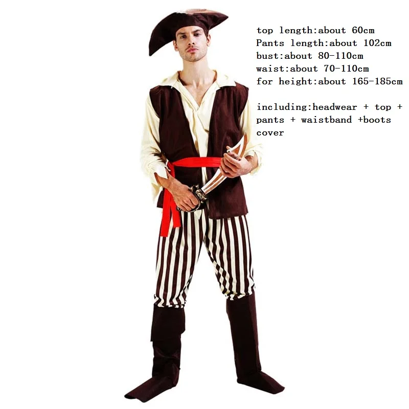 

Man Pirate Costume Pirates Cosplay Costumes For Adults Men Role Play Stage Performance Show Party Decor Purim Halloween