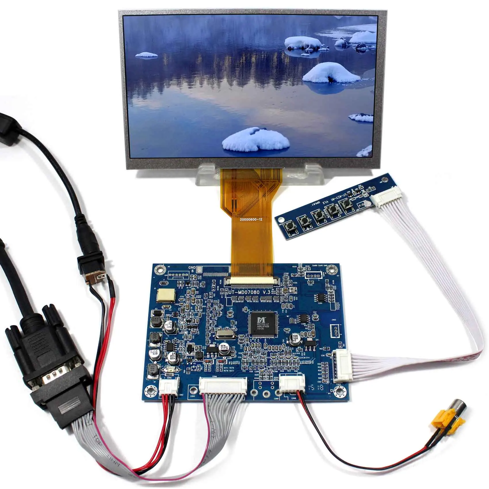 7inch 800x480 LCD Panel AT070TN92 VGA AV LCD Controller Board VS-MD07080V.2