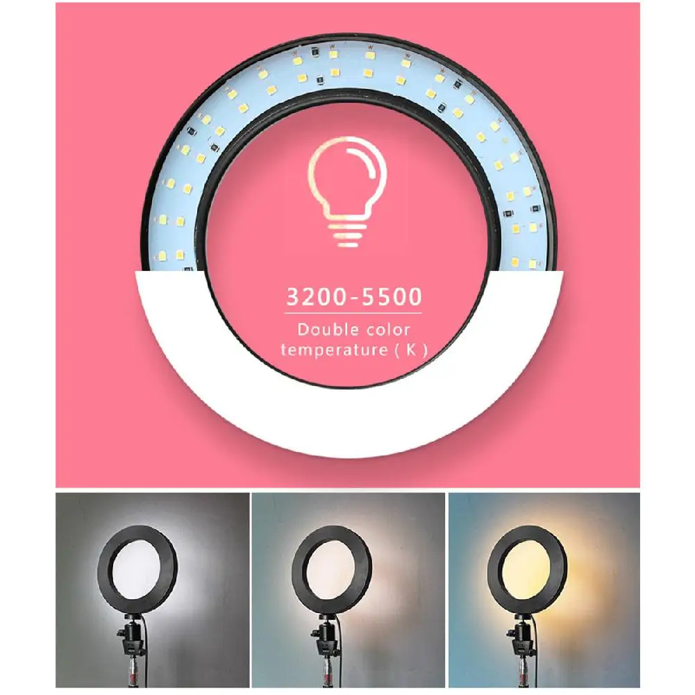 

Annular Lamp LED Studio Camera Ring Light Photo Phone Video Light Tripods Selfie Stick Ring Fill Light For Canon R25