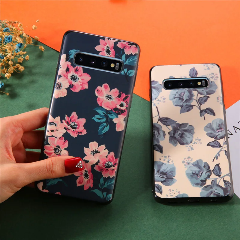 Чехол Lovebay для телефона samsung Galaxy S8 S9 Plus S10 Lite винтажный красивый цветочный лист