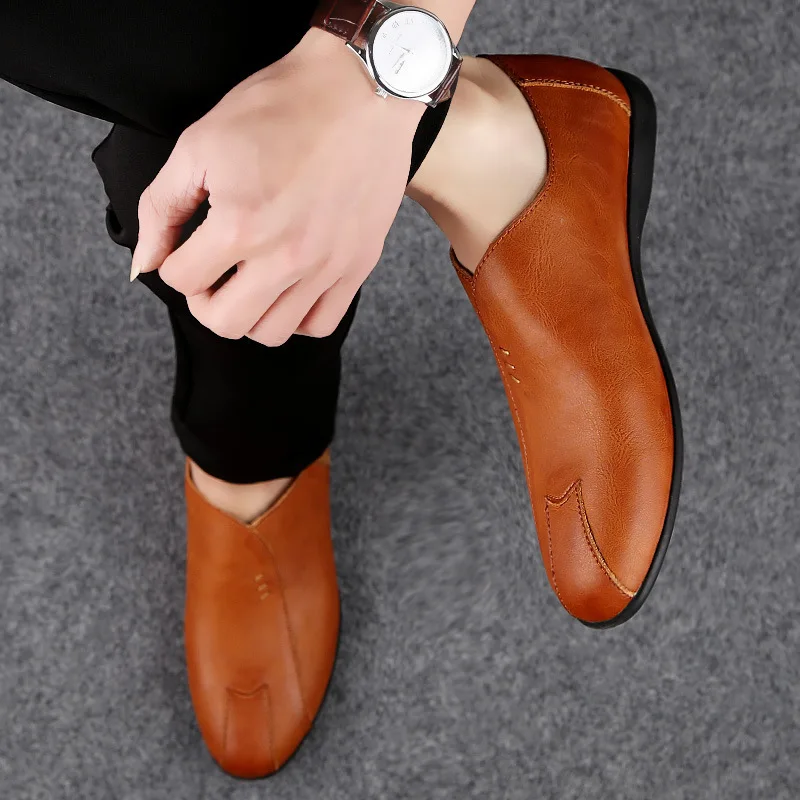 Spring and Autumn Men's Leisure Business Bean Shoes British Lazy Slip-On Loafers 39 s Wholesale Bulk products Accessories | Обувь