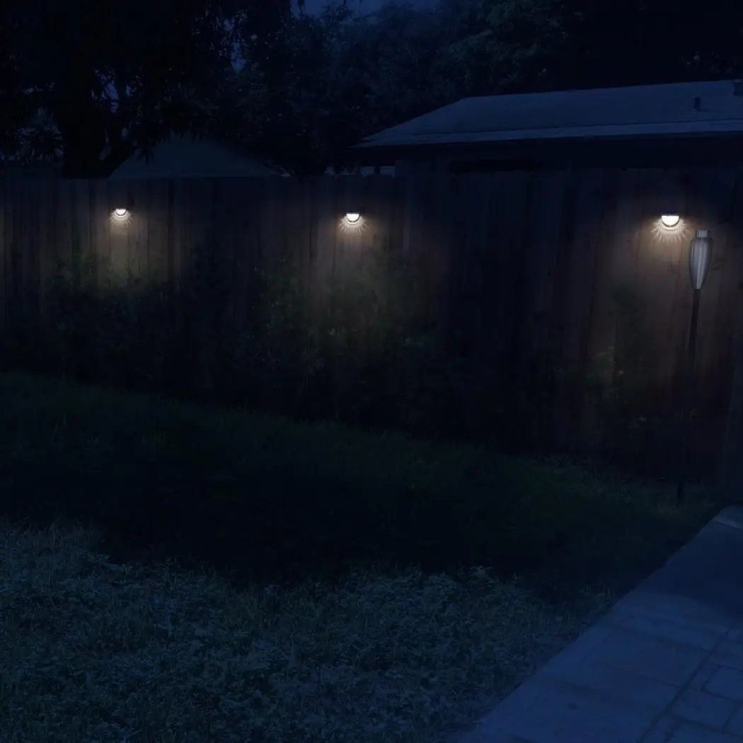 Outdoor Landscape Warm White Light Semi-circular Solar Wall Lamp 134g 6 hours warm white 6PCS 1 2V 600mAh 0 26W Black | Освещение