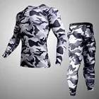 Мужские Компрессионные спортивные костюмы MMA, камуфляжные рубашки + леггинсы для бега, бренд Crossfit, 2019