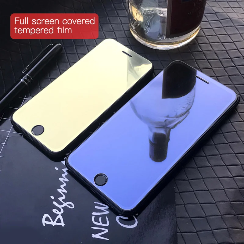 Закаленное стекло для iPhone 7 8 6 6S Plus 5 полное покрытие защитный цветной экран