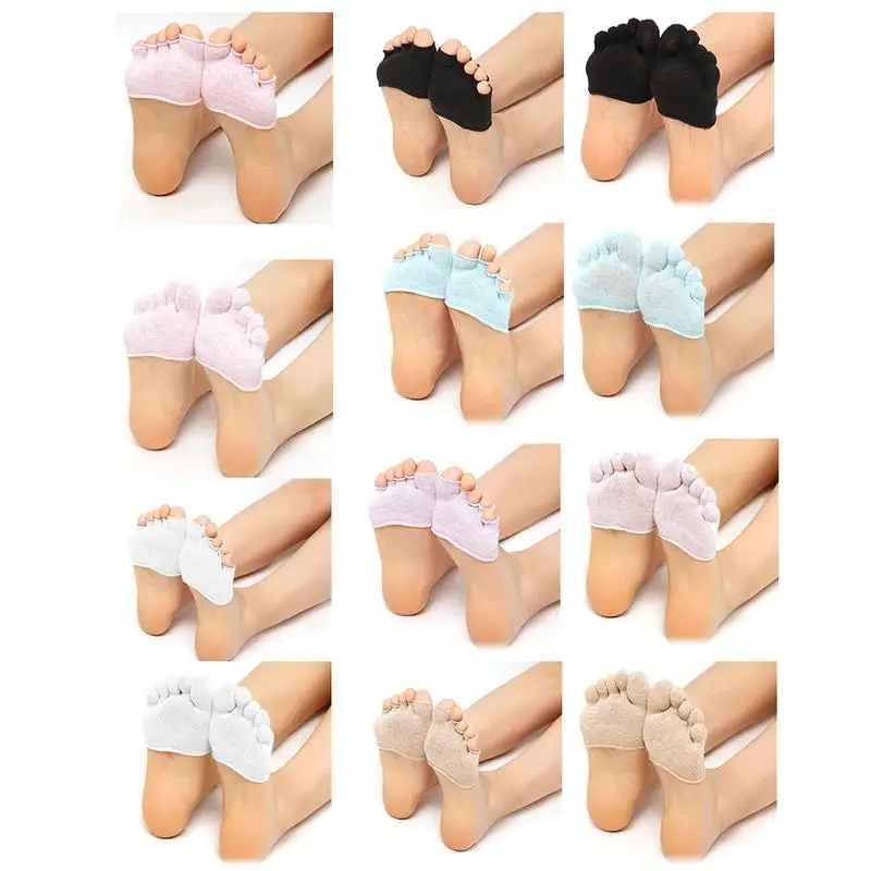 Новинка 2019 дышащие Нескользящие женские спортивные носки с открытым носком для