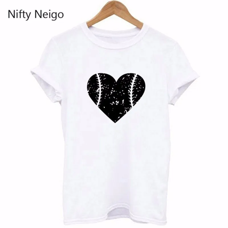 Nifty Neigo уличная одежда с принтом сердца короткие футболки женские летние