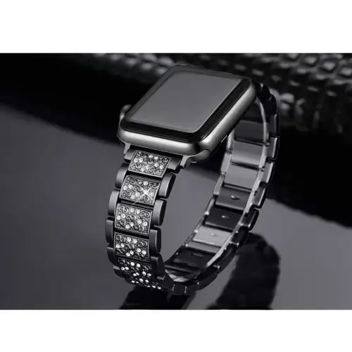 Блестящий ремешок для часов Apple Watch Series 4 3 2 1 38 мм 42 вечерние праздничные украшения