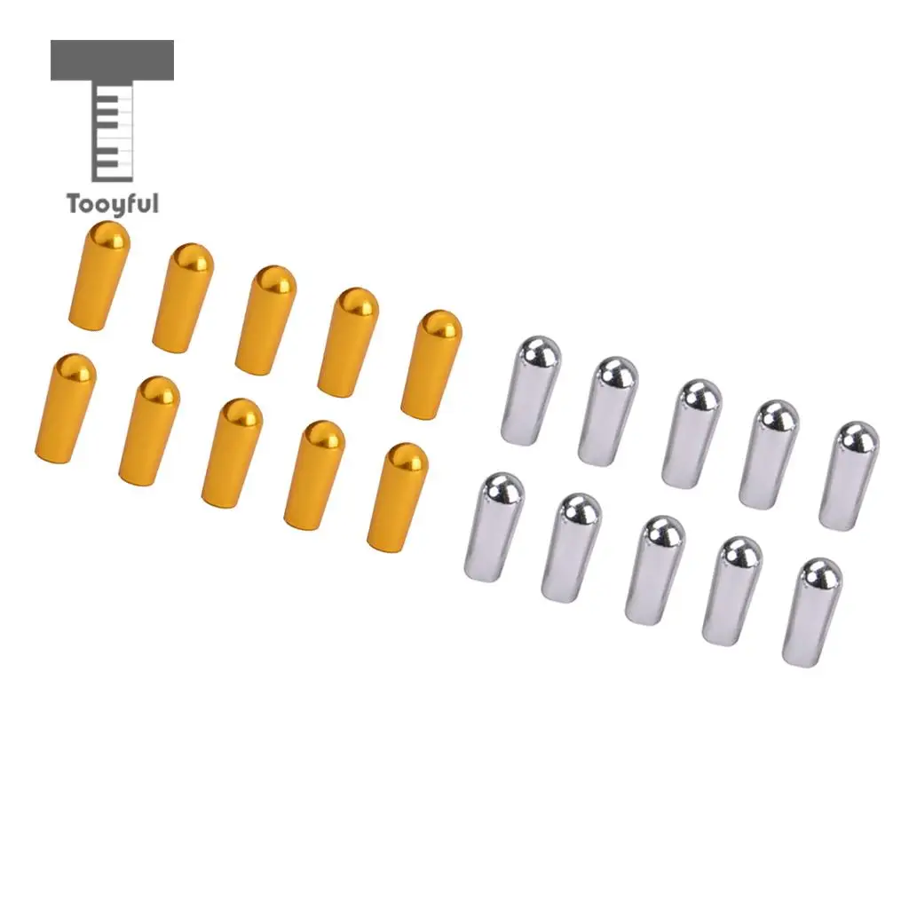 

10 Pieces Toggle Switches Knobs Tip Cap Buttons for LP Guitar Parts Silver