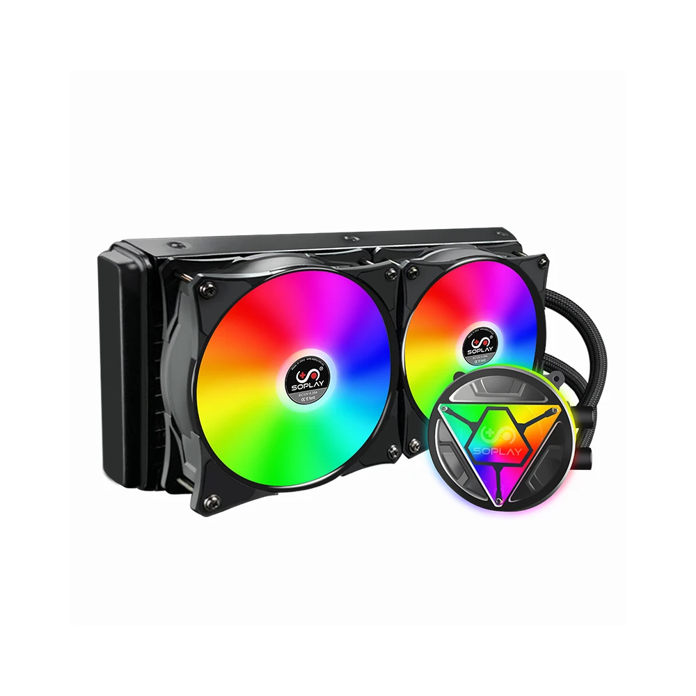 Вентилятор SOPLAY 120 мм чехол для ПК кулер RGB светильник светодиодный радиатор PWM
