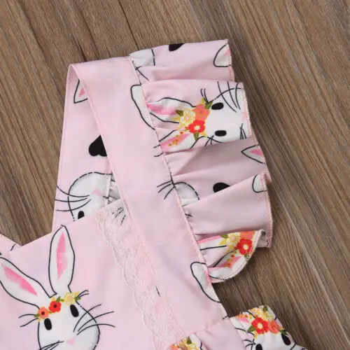 2019 г. для новорожденных маленьких девочек в виде пасхального кролика боди