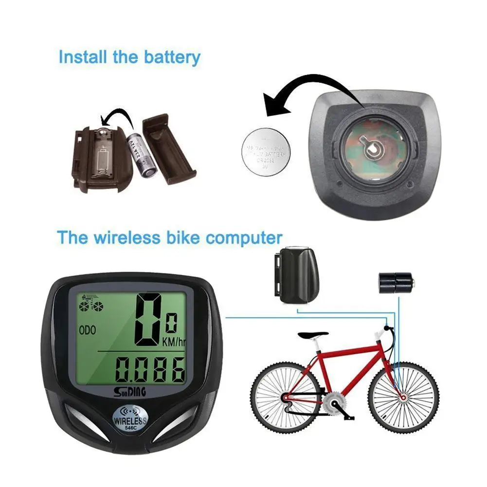 Mounchain Multifunctions Bicycle Speedometer Odometer Backlight LCD Luminous Display MTB accessories | Спорт и развлечения