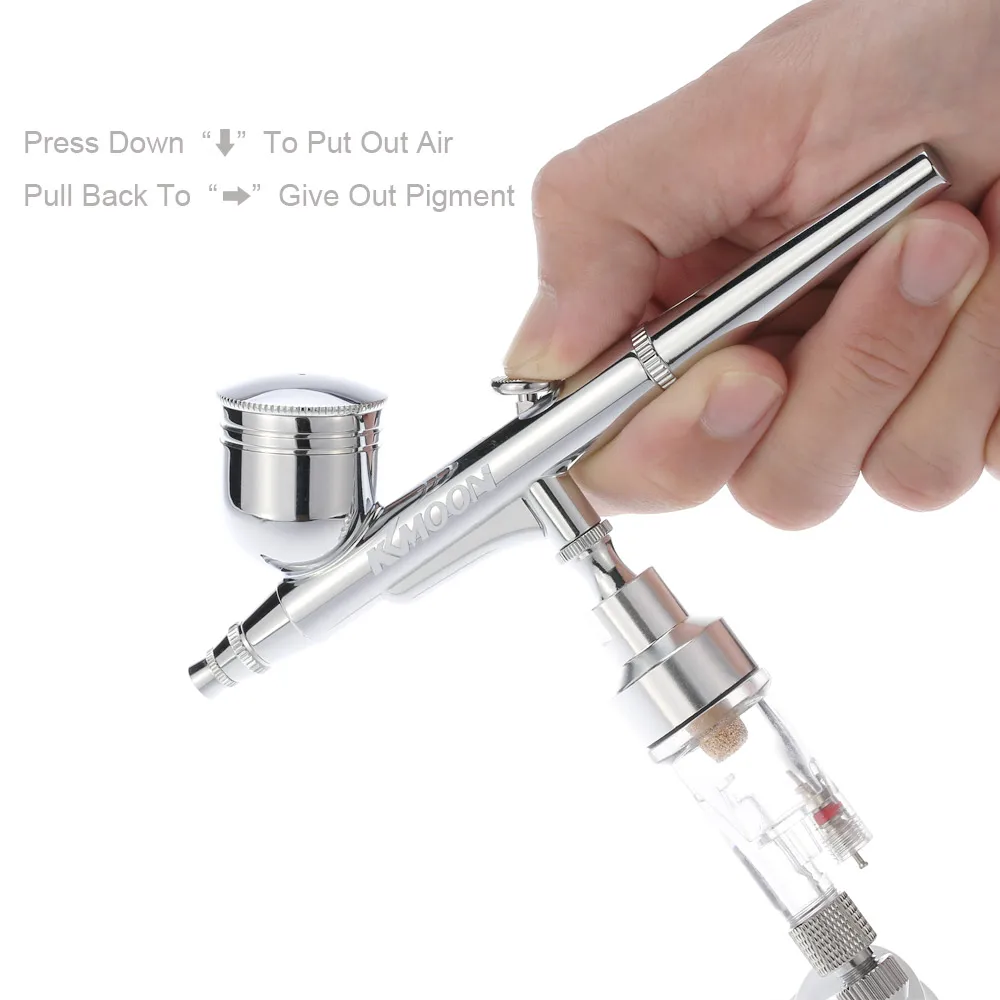 Профессиональный Аэрограф KKmoon с гравитационной подачей Двойного действия