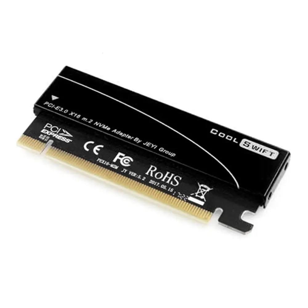 JEYI CoolSwift PCIE3.0 NVME адаптер x16 PCI-E полноскоростной M.2 2280 алюминиевый лист