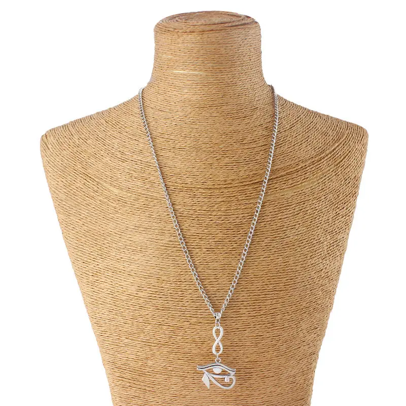 Горячий серебряный символ бесконечности под старину Horus Eye ожерелья с подвеской