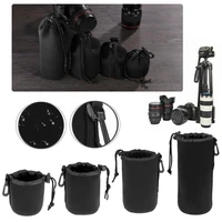 alloyseed waterproof soft neoprene camera lens pouch bag drawstring protector case accessories camera bags parts