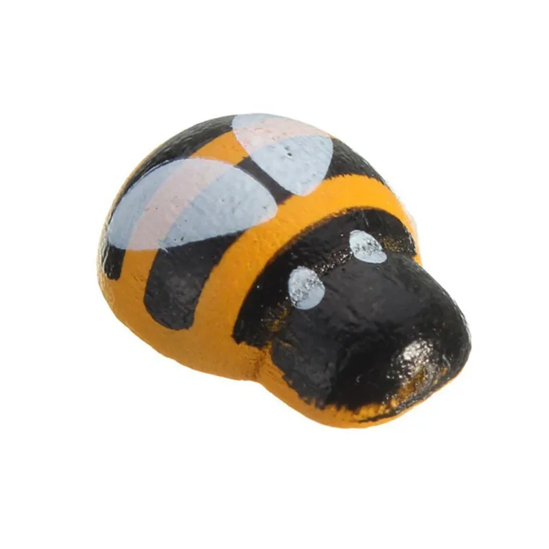 100 шт./компл. 3D деревянные Желтые животные пчела настенные наклейки на