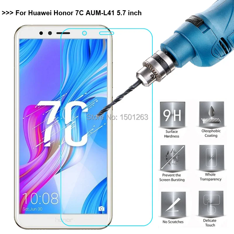 Закаленное стекло для huawei Honor 7C AUM-L41 Русская версия 5 7 &quotзащитный чехол экрана