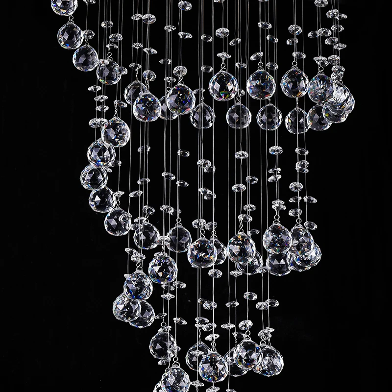 Современные спиральные хрустальные люстры осветительные приборы роскошные для