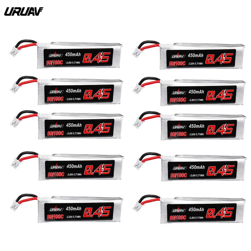 5/10/15 шт URUAV 3 8 V 450 mAh 50/100C 1 S HV 4 35 Lipo Батарея W/PH2.0 разъем для Emax Tinyhawk Happymodel Snapper7