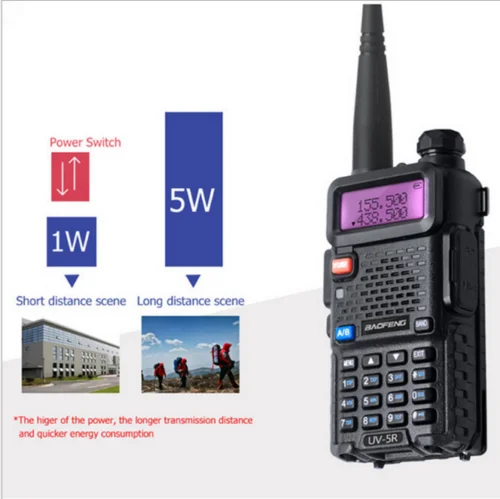 Двухсторонняя радиостанция UV 5R 8 Вт Двухдиапазонная VHF UHF Портативная 3B04|Рации| |