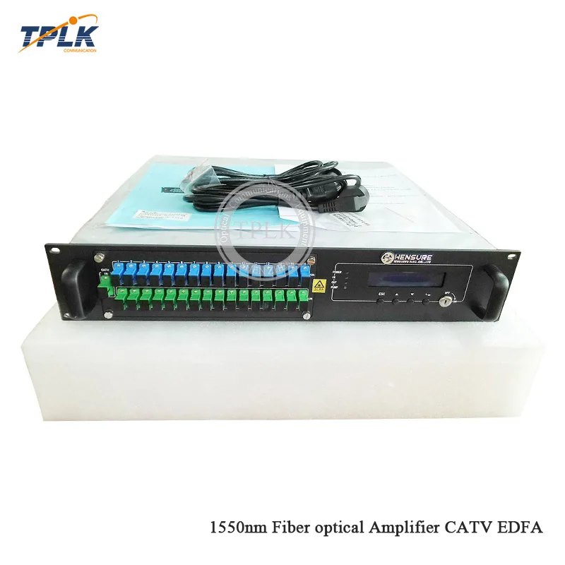 1U EDFA 16 Порты и разъёмы волоконно оптический усилитель 22dbm FTTH Оптический 1550nm без