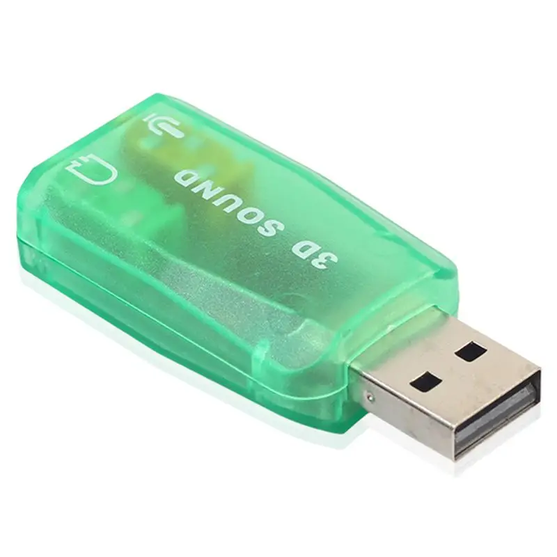 

USB Audio Adapter, External Adapter Sound Card with Speaker Headphone and Microphone Jack for USB Audio Device