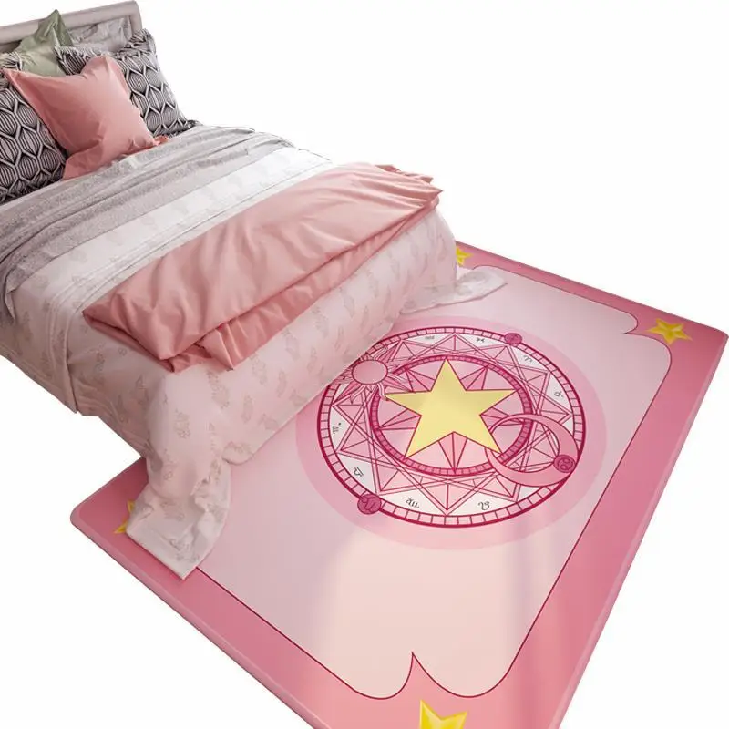 Fluffy Little Twin Stars Tapete Sala Estar Sofa Pink Tapis De Priere Alfombra Infantil For Bedroom Vloerkleed Area Kilim Rug | Дом и сад