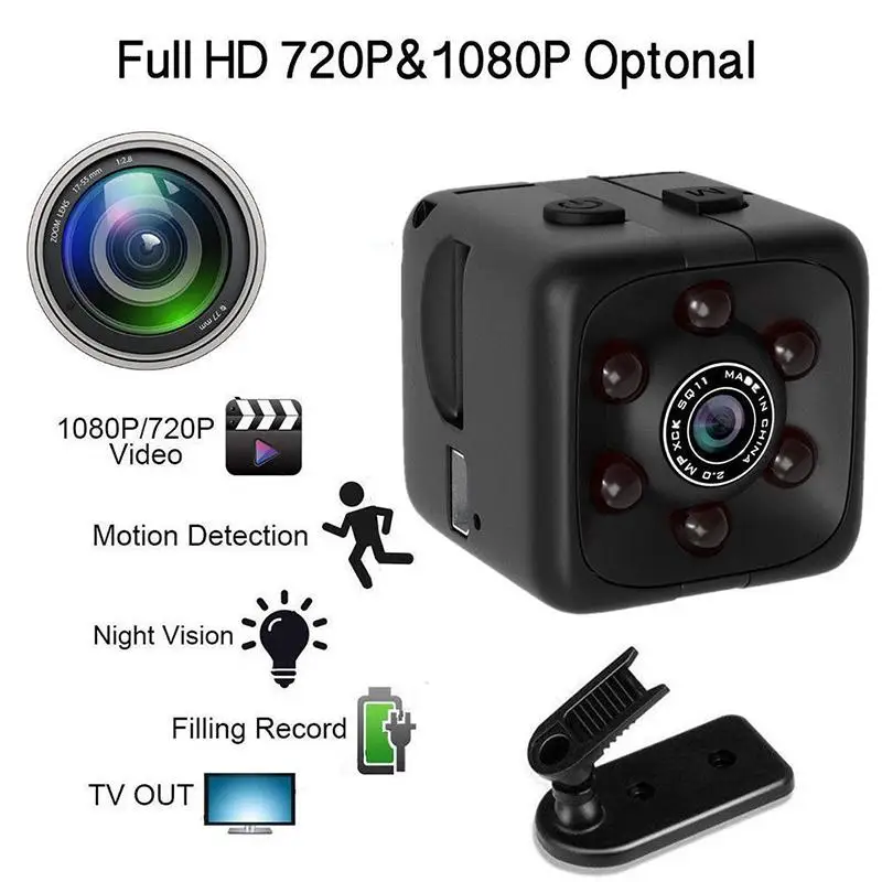 Новая мини-камера SQ11 1080P HD Sport DV DVR скрытая камера SQ 11 ночного видения микро