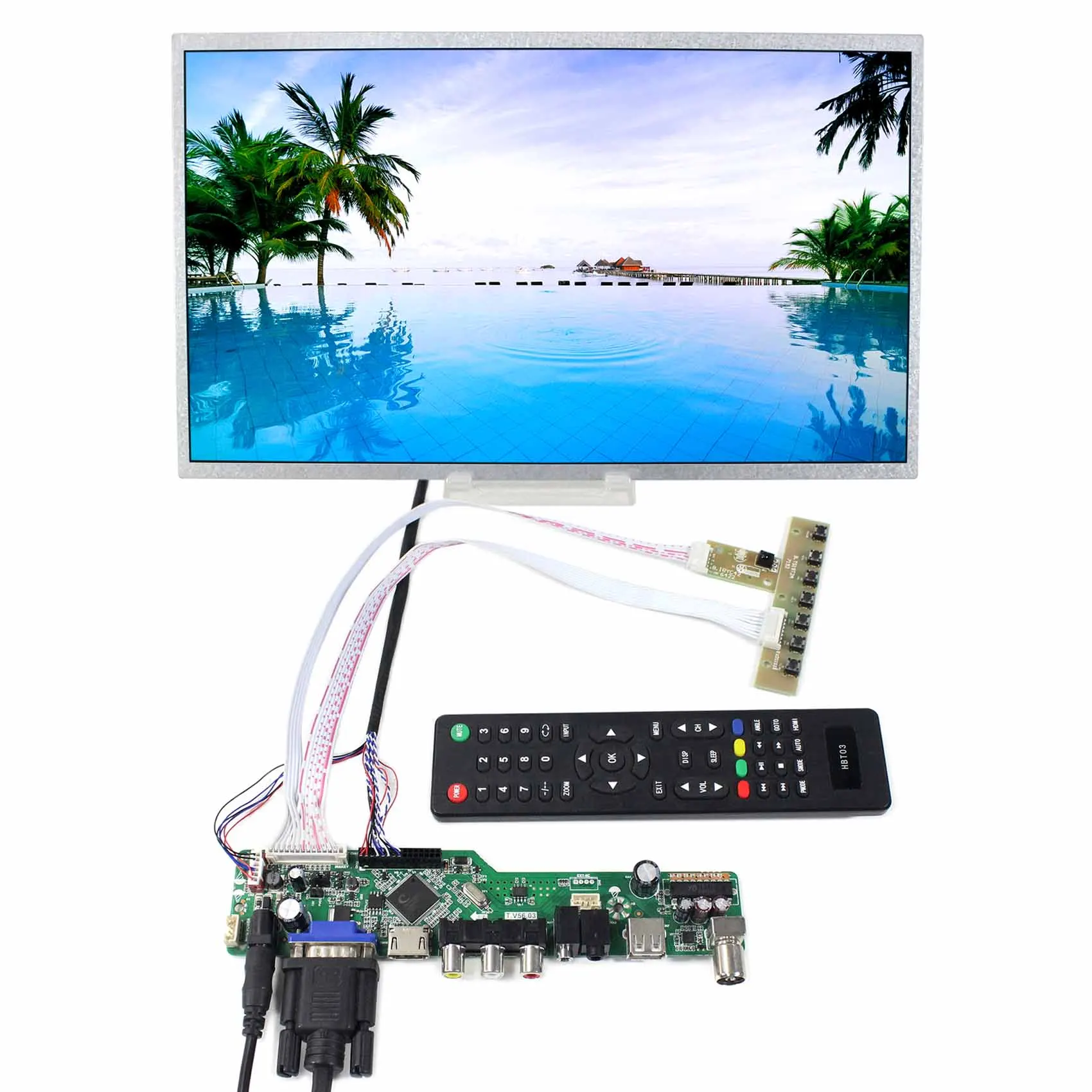 

HD MI VGA AV плата ЖК-контроллера с USB с ЖК-экраном 14 "1366X768