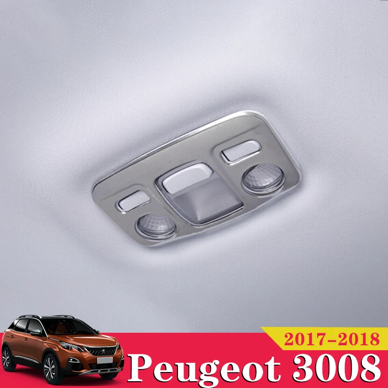 1 Автомобильный светильник для заднего чтения из нержавеющей стали Peugeot 3008 GT 2016 2017