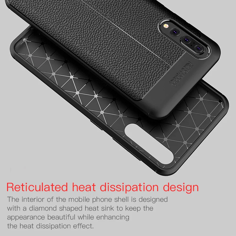 Luxury Soft Shockproof Leather Grained TPU Case For Huawei Y9 2019 Mate20 Pro Lite 20 Y6 Y5 Y7 Prime 2018 honor 10 |