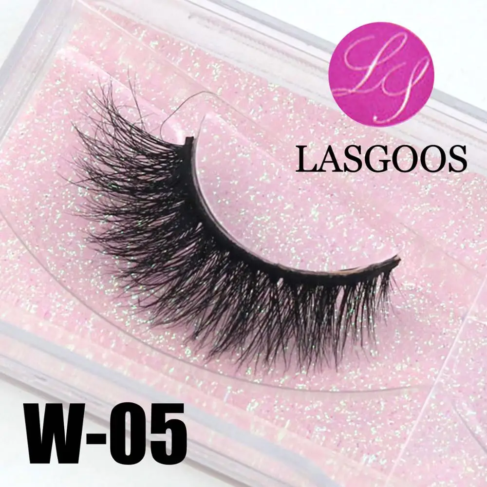 LASGOOS 1 пара W #13 стиль на выбор блестящая упаковка 3D норковые ресницы натуральные