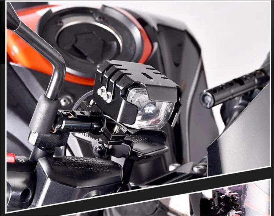 

DC 12-80V Black Shell Motorcycle LED Driving Strobe Blinking Spotlight Street Moto Fog Spot Head Light Lamp