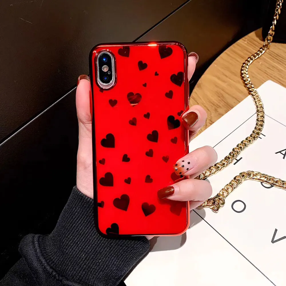 KISSCASE Fashion Couple Case For iPhone X XS 7 8 6 6S Plus Plating Silicone TPU Phone XR MAX Back Cover |