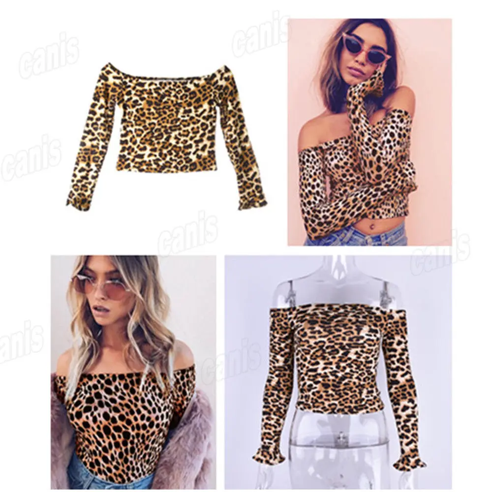 Женская футболка с открытыми плечами Повседневная облегающая длинным рукавом и