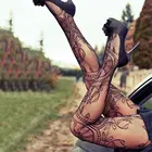 Hirigin Women Black Fishnet кружево с цветочным узором Jacquard чулки, колготки обтягивающие Hot