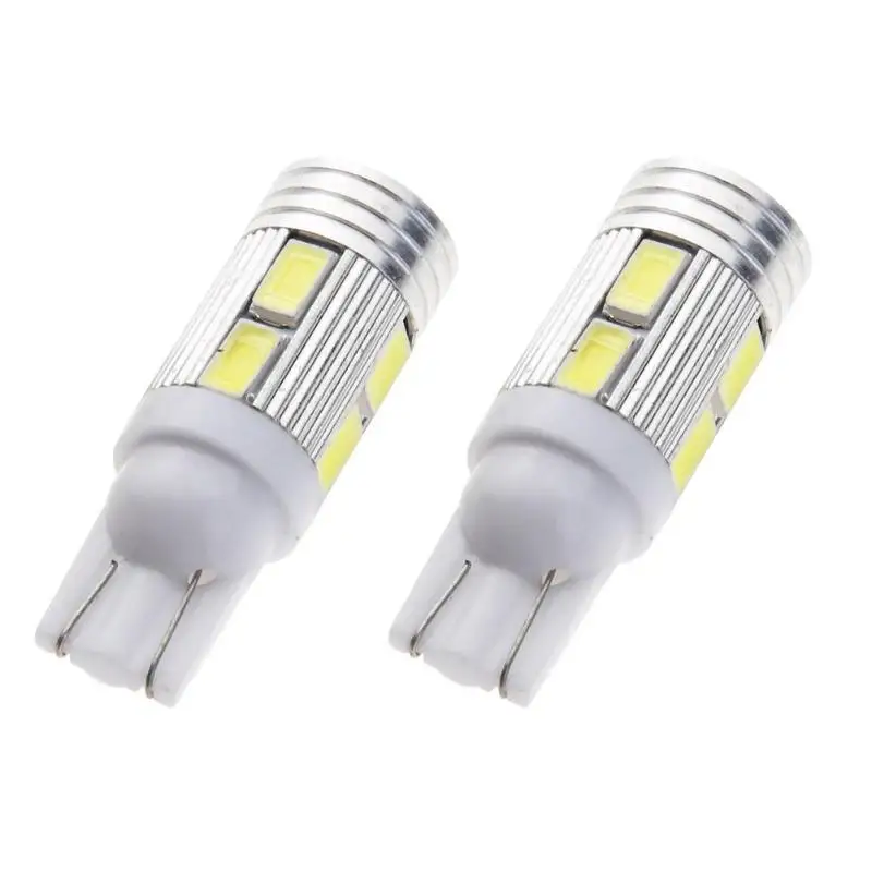 2 шт. T10 W5W 10SMD 5630 Автомобильный светодиодный светильник автомобилей 6000K белый