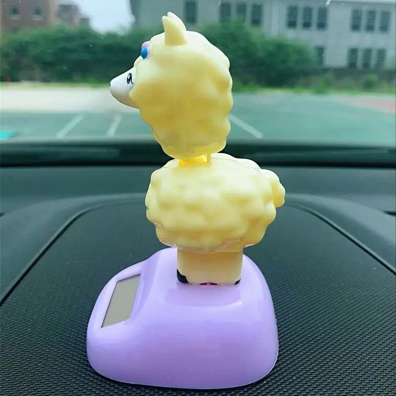 Auto Solar Powered Car Decoration Sheep Sloth Toy Cartoon Head Shaking Doll Innovative Halloween Gift Ornament Accessories | Автомобили и