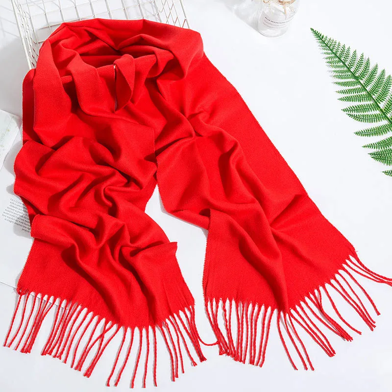 

1PC Hot Sale Shawl Cape Cashmere High Quality Pashmina Tassel Femme Solid Popular Winter Lady Warm Women Scarf