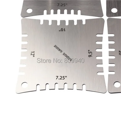 4 шт./компл. из нержавеющей стали гитара зубчатый радиус датчик дизайн гриф мерный