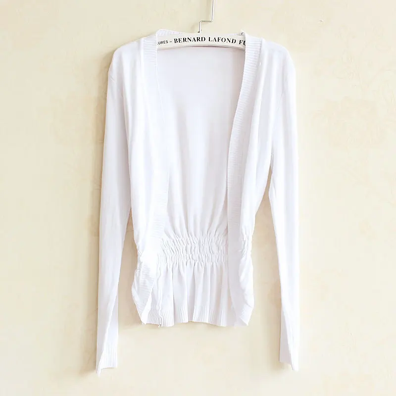 2019 Новое Женское платье с длинным рукавом конфеты Цвета прочные кардиганы