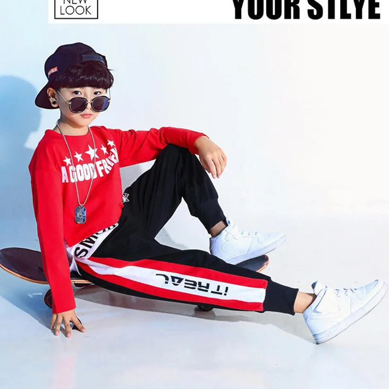 Детская одежда для вечеринки в стиле хип-хоп танцевальный костюм мальчиков