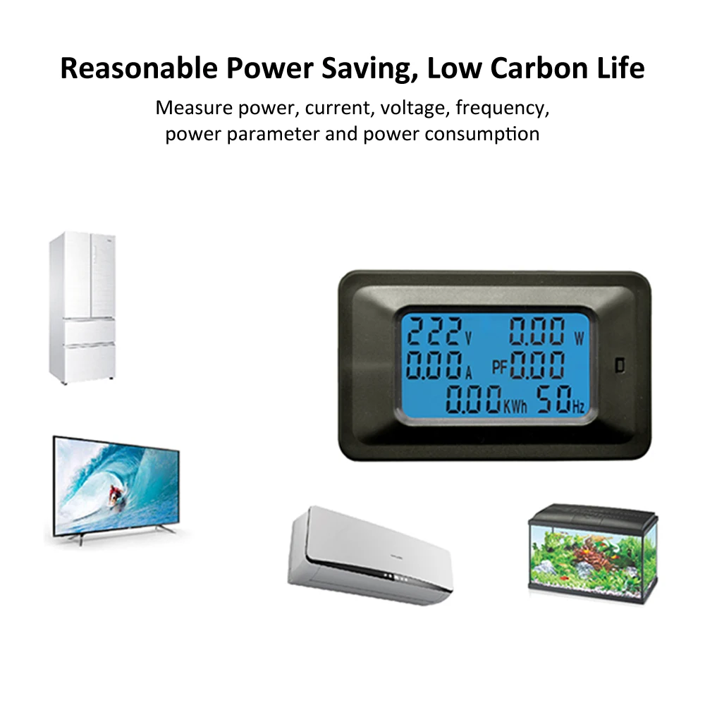 6 в 1 цифровой вольтметр Амперметр частота ваттметр Тестер измеритель мощности