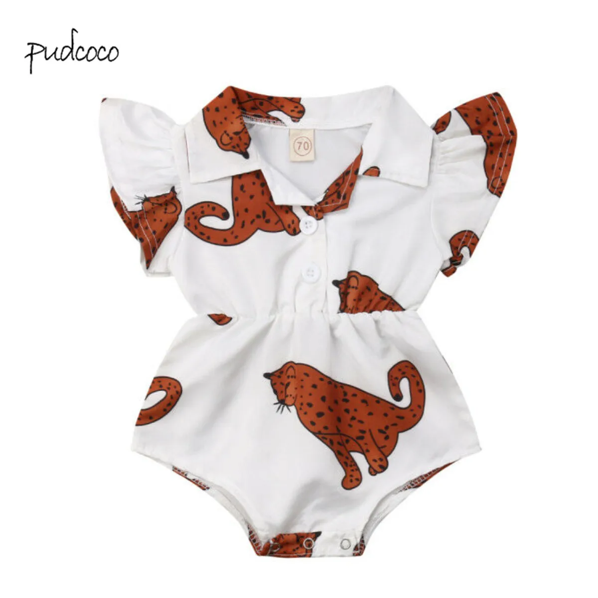 Новый бренд Pudcoco блузка для новорожденных девочек с цветами боди комбинезон