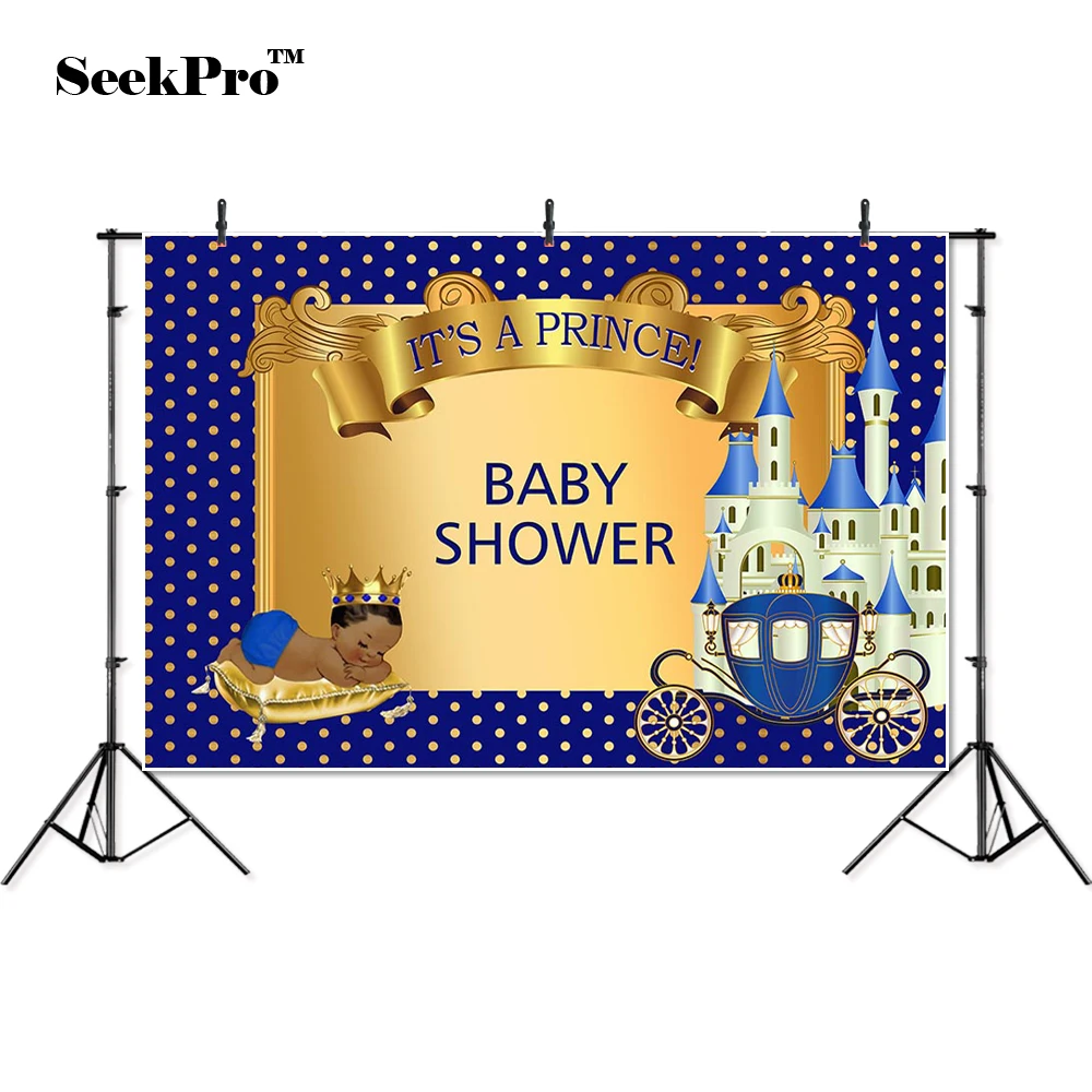 thin vinyl birthday prince crown baby shower children photo Backgrounds Printed Professional indoor Photographic studio Backdrop |