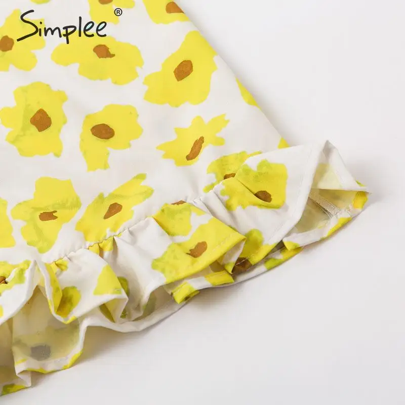 Просто элегантно с принтом в виде подсолнухов летние женские платье без рукавов